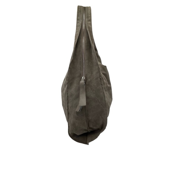 Orciani Taupe/Gray Suede Hobo Bag - Picture 2 of 16